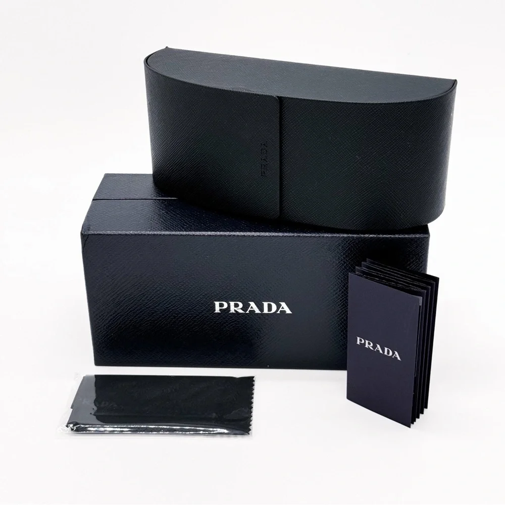 NEW PRADA SPR A05 16K08Z SQUARE BLACK PRA05S 16K08Z UNISEX PRADA SUNGLASSES - Picture 12 of 13